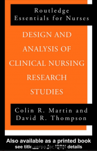 Image of Design and Analysis of Clinical Nursing Research Studies